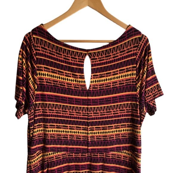 Michel Studio Midi Dress 1X Geometric Fall - Picture 5 of 9